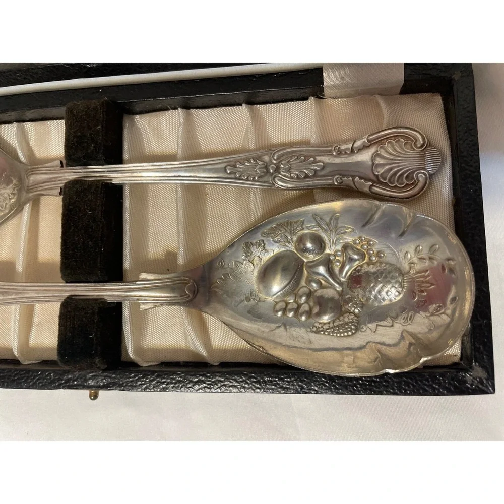 Vintage Rainmond Sheffield Silverplated Salad Serving Set‎ EPS A1 England